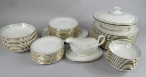 A Royal Doulton Berkshire pattern part dinner service