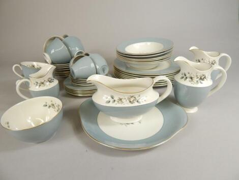 A Royal Doulton Rose Elegans pattern part dinner and tea service.