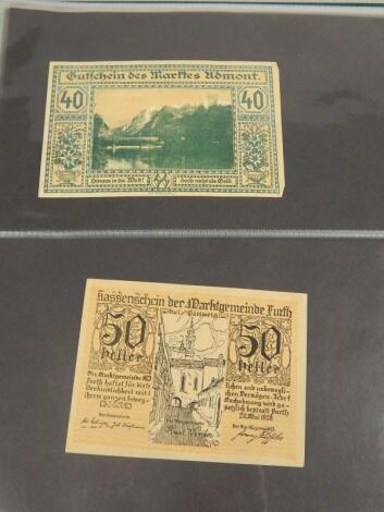 An album of early German and French bank notes