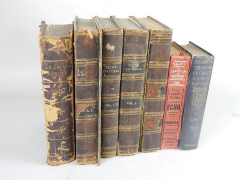 Four volumes of the New British Traveller or Modern Panorama of England & Wales