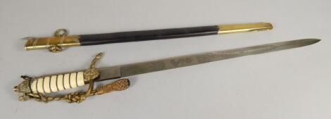 A late 19thC / early 20thC Naval Officer's short sword