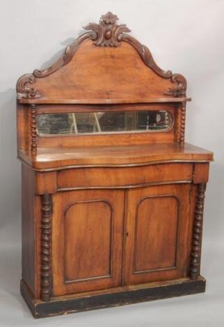 A Victorian walnut chiffonier