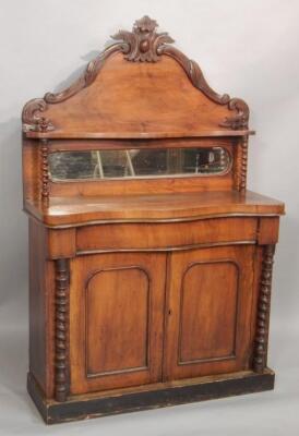 A Victorian walnut chiffonier