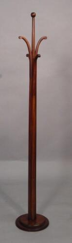 A modern mahogany coat stand