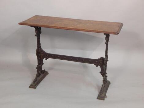 A Victorian cast iron pub table