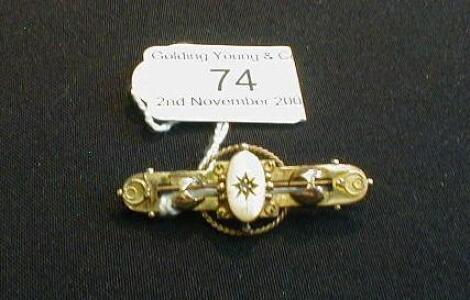 A Victorian diamond set bar brooch