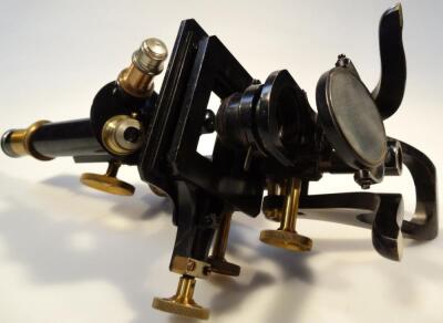 An early 20thC Henry Crouch London microscope - 4