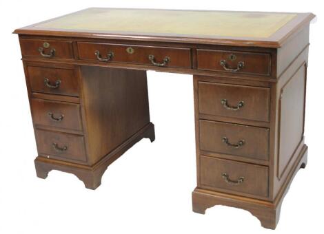 A 20thC pedestal desk