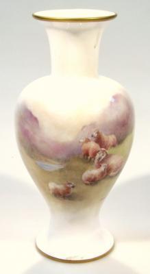 A 20thC bone china vase