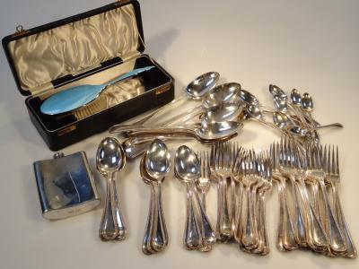 Various early 20thC silver plated flatware