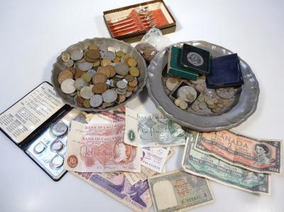 Various bygones collectables coins etc