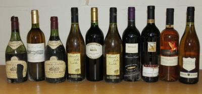 Various red and white wines