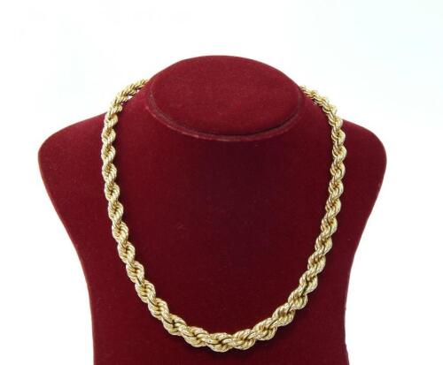 A 9ct gold rope twist neck chain