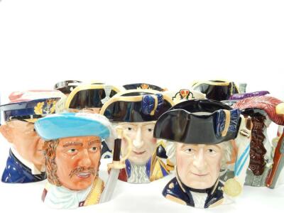 A set of Franklin Porcelain character jugs