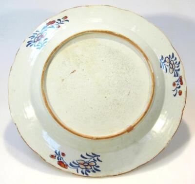 An 18thC Chinese porcelain tobacco leaf plate - 2