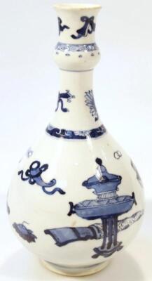 A Chinese blue and white porcelain vase