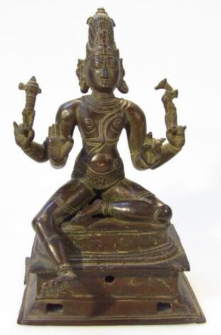 An early 20thC Indian cast metal figure