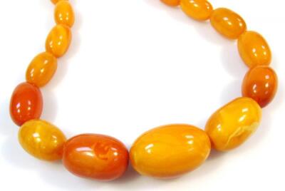 Various mustard coloured amber beads - 2