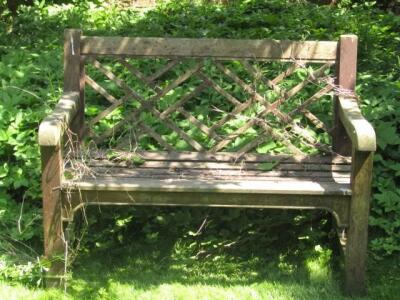 A pair of hardwood garden benches - 2