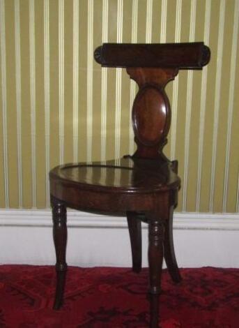 A George IV mahogany hall chair