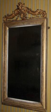 A 19thC gilt gesso wall mirror