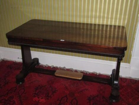 A William IV rosewood library table