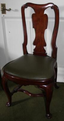 A walnut side chair