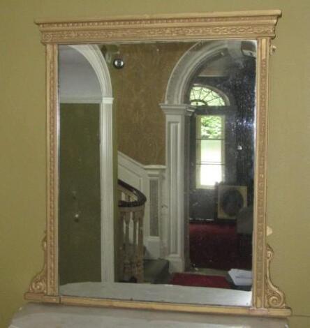 A 19thC gilt gesso overmantel mirror