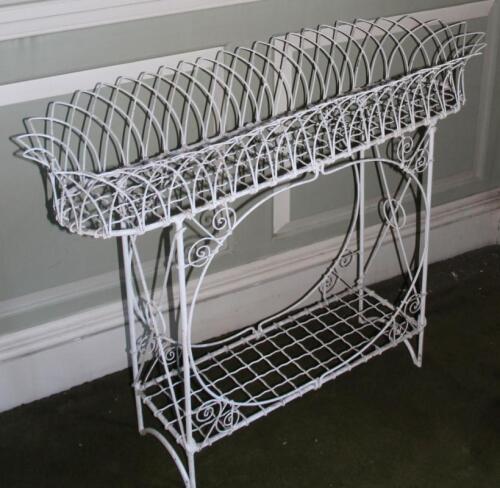 A 19thC style wirework rectangular jardiniere