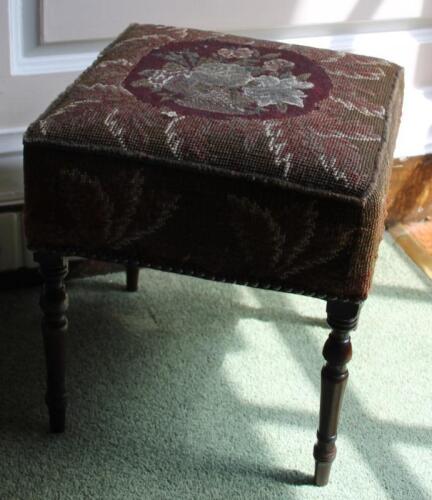 A 19thC mahogany stool