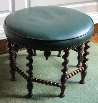 A late Victorian rosewood footstool