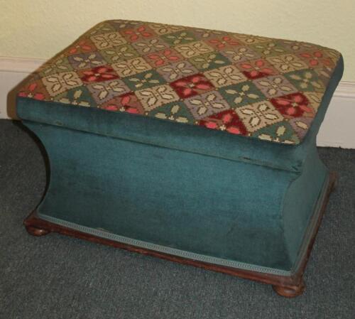 A Victorian mahogany box ottoman