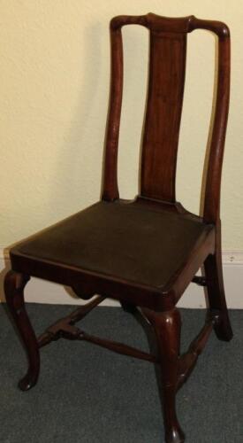 A walnut side chair