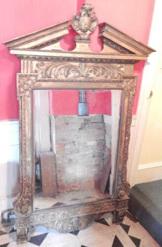 A 19thC gilt gesso wall mirror