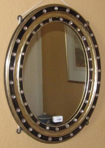 A late 18thC/early 19thC Irish oval wall mirror