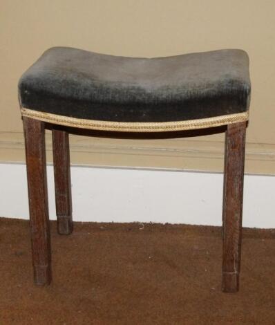 A George VI coronation limed oak stool