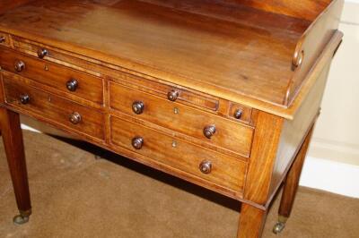 A late George III mahogany dressing table - 2