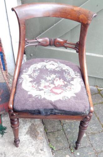 A William IV flamed mahogany chair