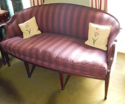 A 19thC mahogany show frame sofa