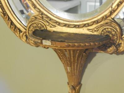 A 19thC gilt wood and gesso wall mirror - 2