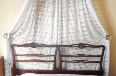 A Chippendale style mahogany double headboard - 2