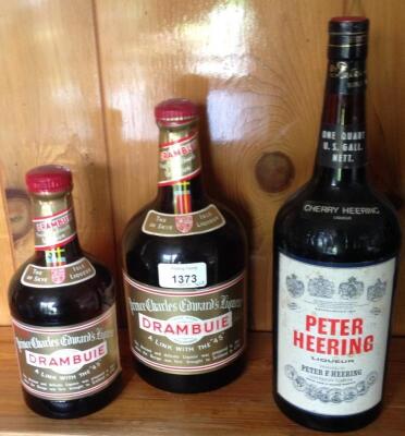 Peter Heering cherry liquer and 2 bottles of Drambuie. (3)