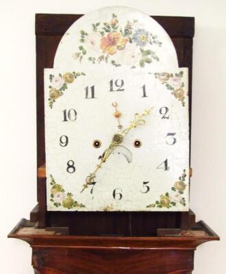 A mid-19thC mahogany and oak country longcase clock - 2