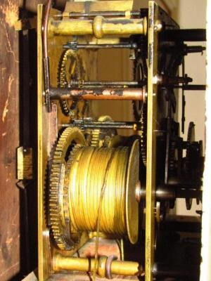 A mid-19thC mahogany and oak country longcase clock - 4