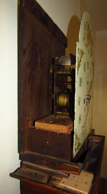 A mid-19thC mahogany and oak country longcase clock - 5