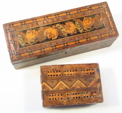 A 19thC Tunbridge ware glove box - 2