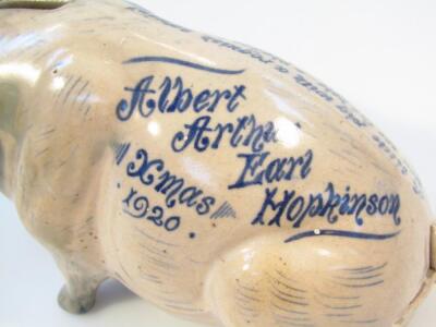 A 1920's Albert Arthur Earl Hopkinson advertising pottery money box - 2