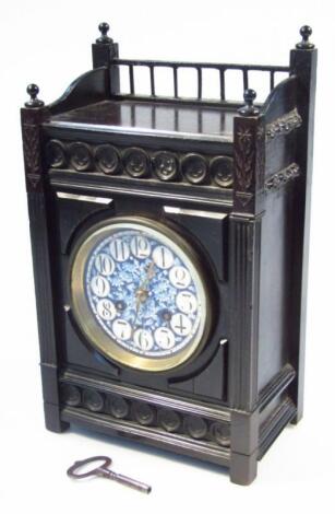A late 19thC Aesthetic period mantel clock