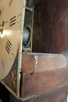 An early 19thC oak long cased clock - 3