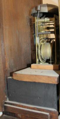 An 18thC oak long case clock - 4